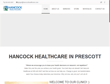 Tablet Screenshot of hancockhealthcare.com